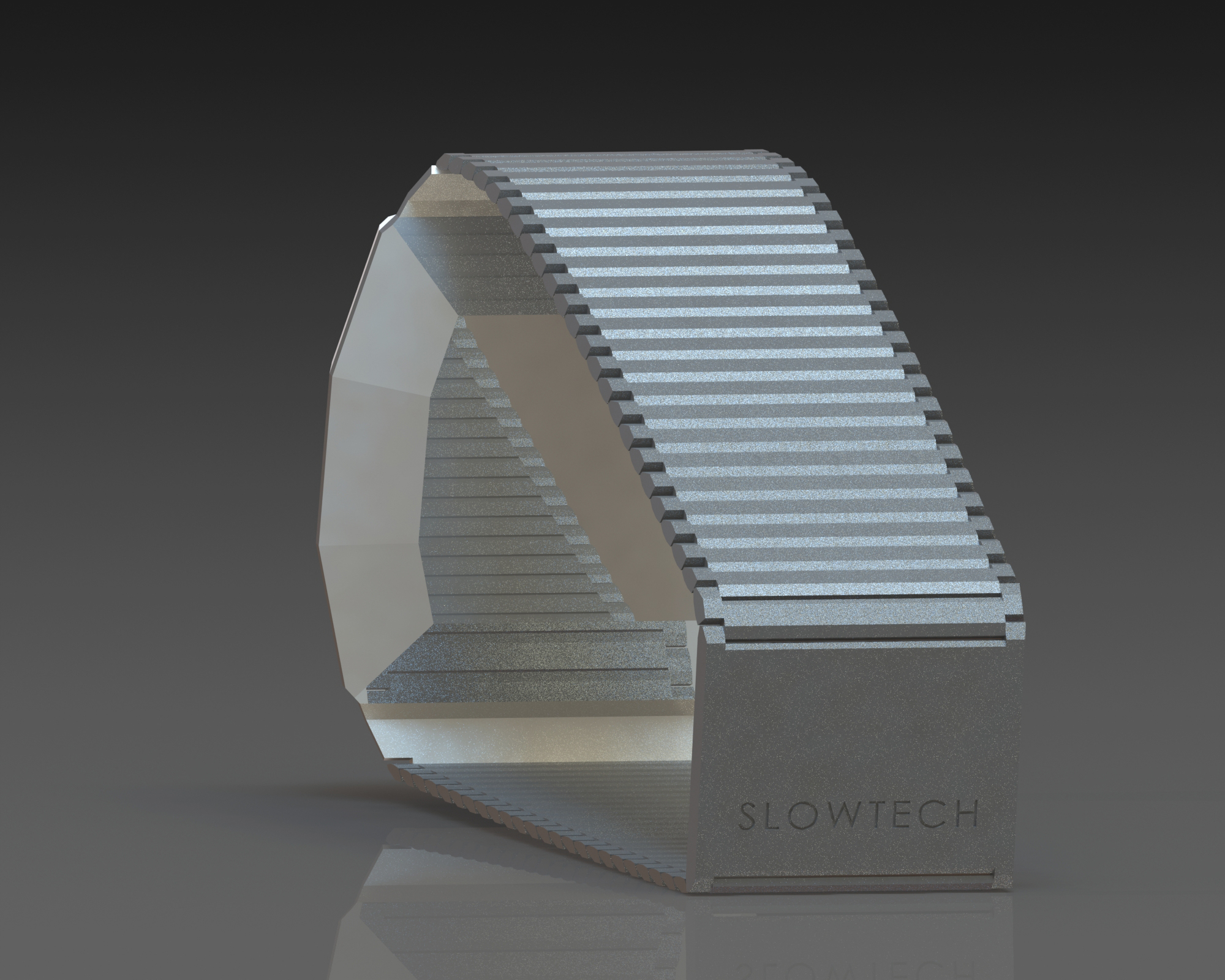 Wristwatch render in CAD, Slowtech by Sebastian Galo