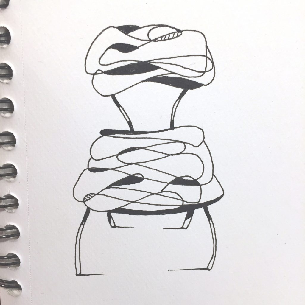 Oneliner chair doodle, by Sebastian Galo