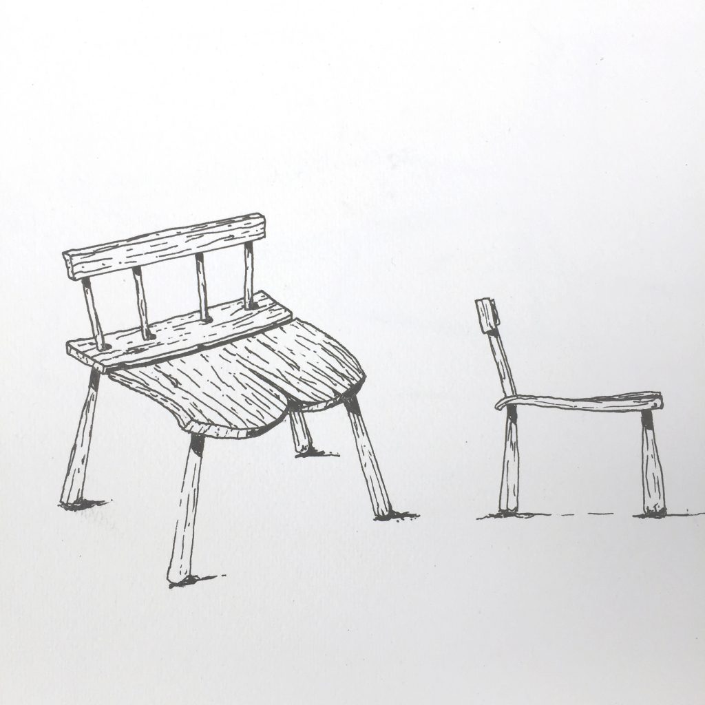 Wooden chair inspired by Japan and Småland, by Sebastian Galo