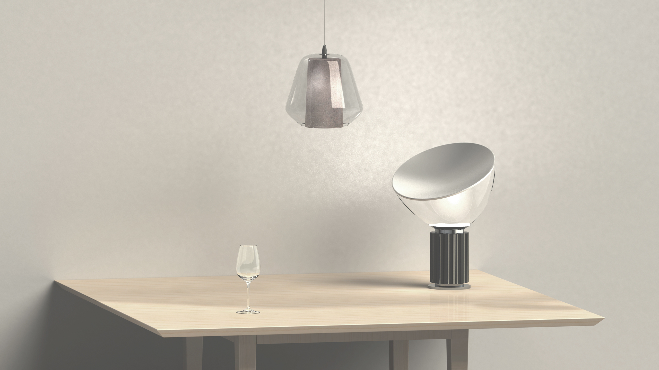 Solidworks render with Taccia from Flos, by Sebastian Galo