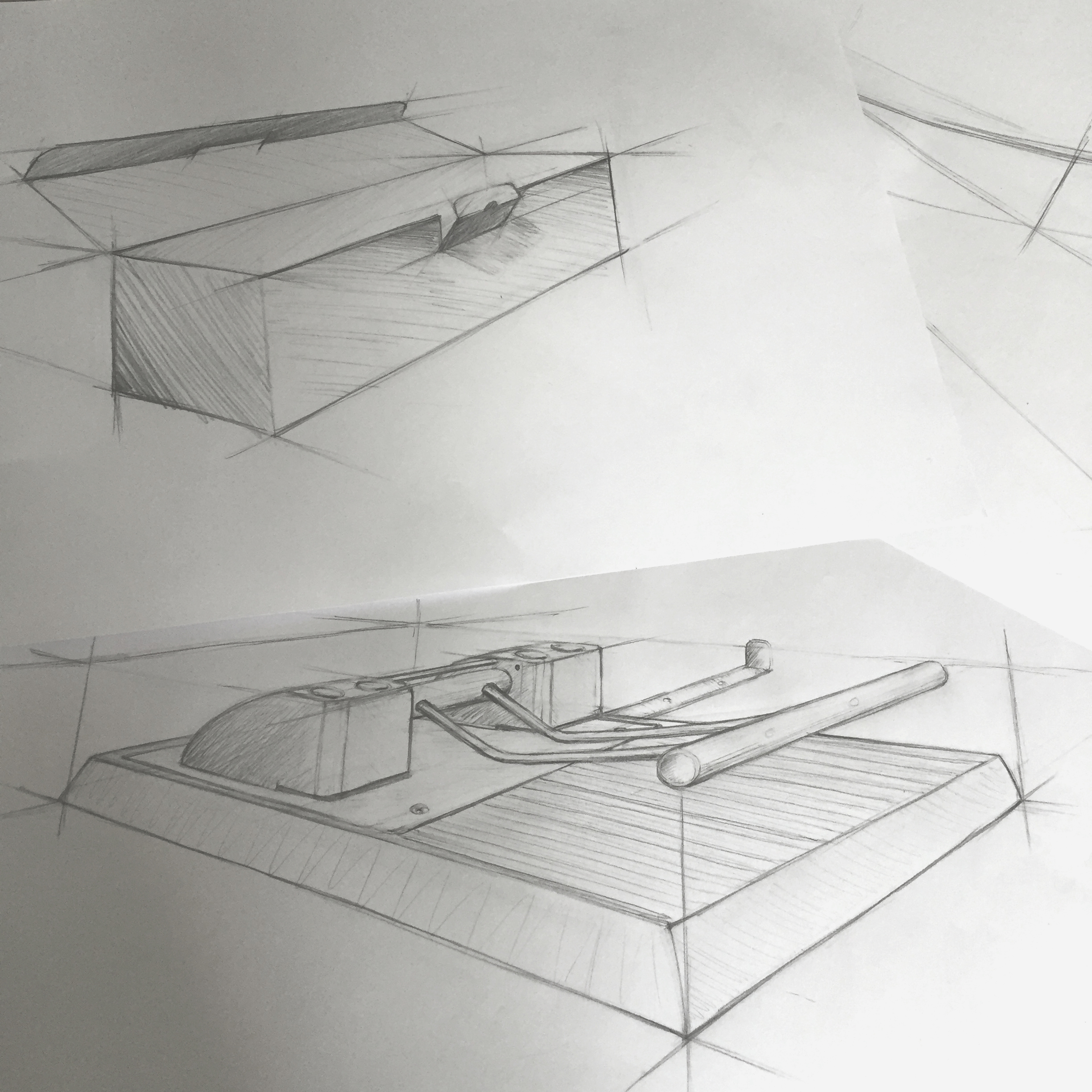 Technical drawings in perspective by Sebastian Galo